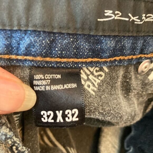 William Rast Taper unisex dark wash 100 % cotton jeans 32x32 cool belt loops - Picture 12 of 13